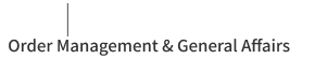 Order Processing/General Affairs/Accounting